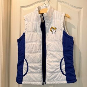 NFL Team Apparel LA RAM’s Women's White and Blue Vest